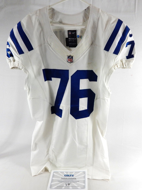 2017 Indianapolis Colts Tyree St. Louis #76 Game Issued Pos Used White Jersey 8