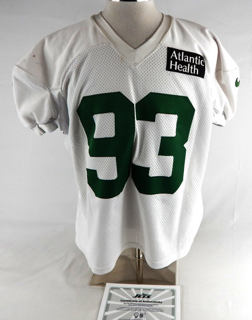 2024 New York Jets Byron Cowart #93 Game Used White Practice Jersey 3XL 546