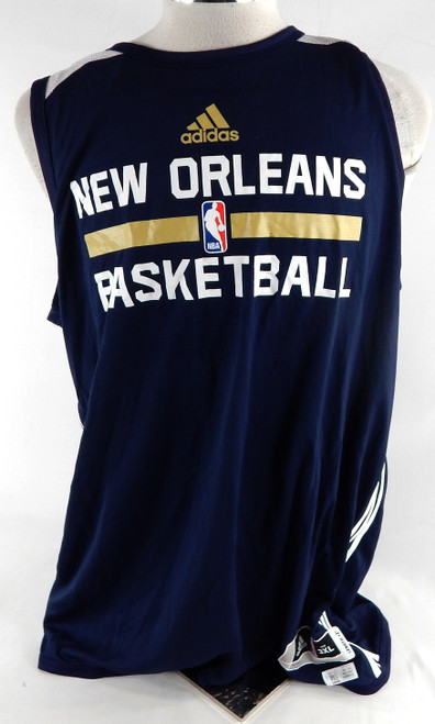 2015-16 New Orleans Pelicans Game Issued Navy Practice Jersey 3XL 056