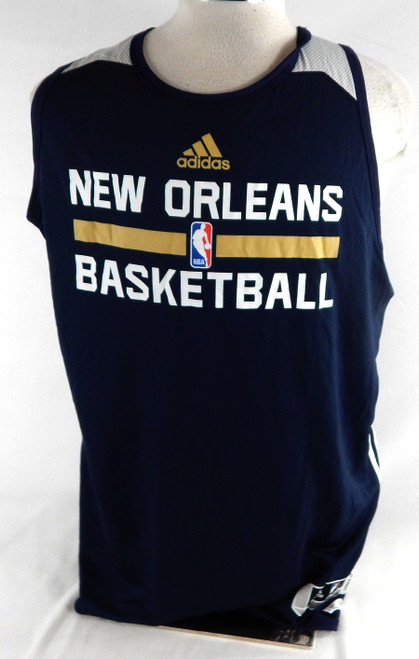 2014-15 New Orleans Pelicans Game Issued Navy Practice Jersey 3XL 060