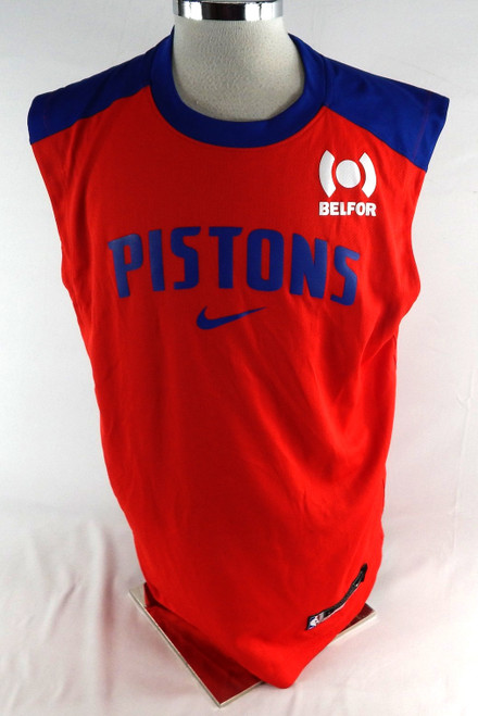 2024-25 Detroit Pistons Bobi Klintman #34 Game Used Red Tank Top Shirt L 066