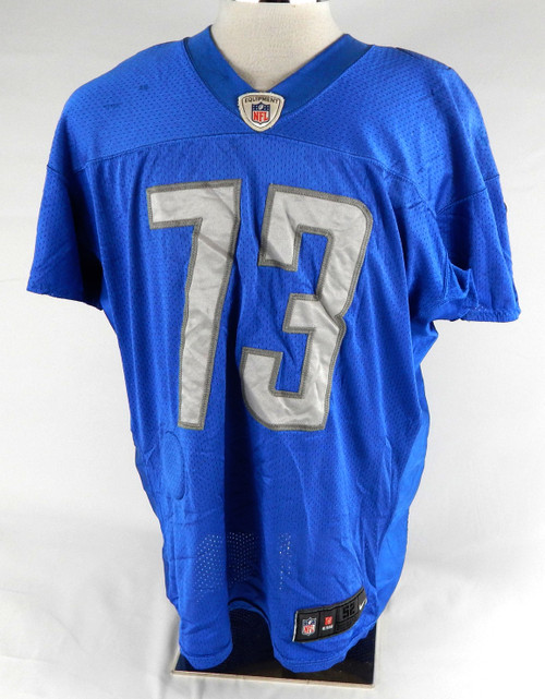 2017 Detroit Lions Greg Robinson #73 Game Used Blue Practice Jersey 52 245