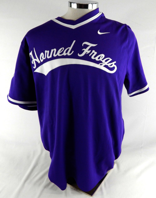 2022 Texas Christian TCU Horned Frogs #14 Game Used Purple Jersey Baseball XL 9
