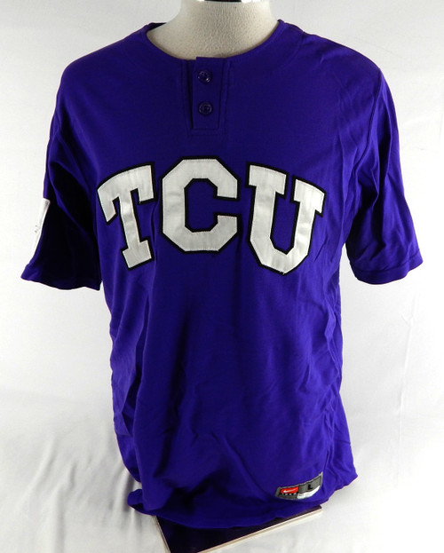 2010s Texas Christian TCU Horned Frogs #29 Game Used Purple Jersey Baseball L 2