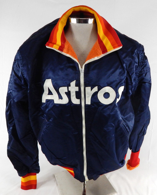 Houston Astros #57 Game Used Navy Bench Jacket XL 129