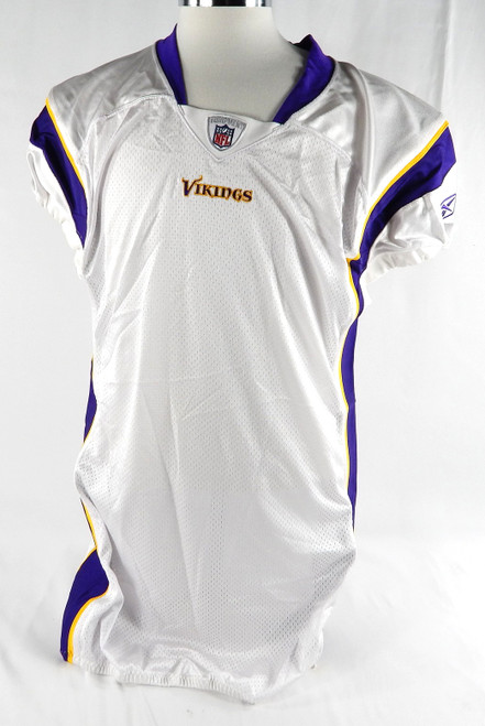2010 Minnesota Vikings Blank Game Issued White Jersey 50 DP86466