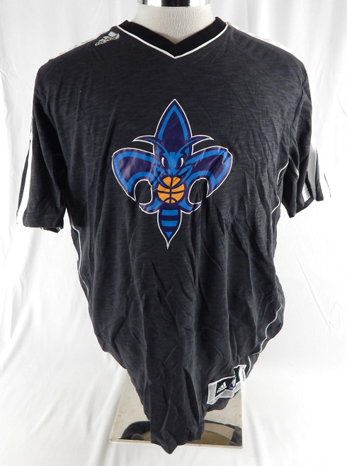 2011-12 New Orleans Hornets Xavier Henry #4 Game Used Black Shooting Shirt XL 1