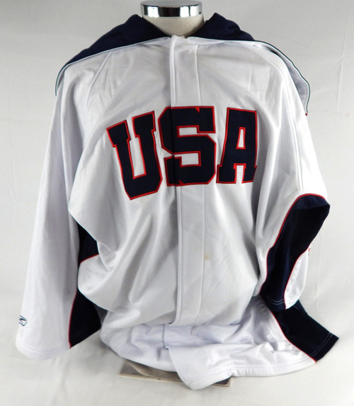 2000s Team USA Basketball Game Issued White Warm Up Jacket 4XL 578