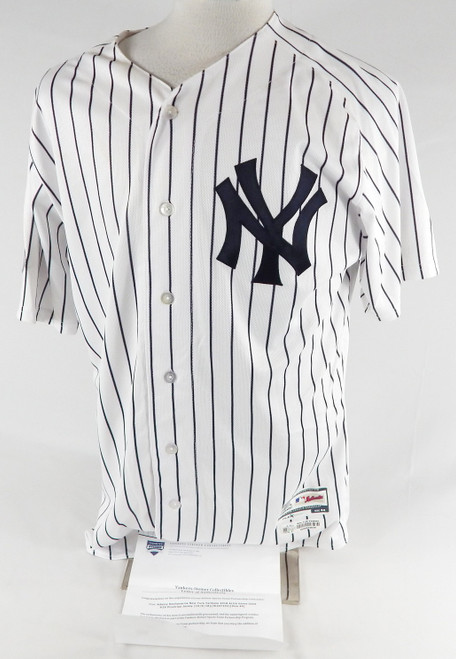 2018 New York Yankees Adeiny Hechavarria #29 Game Used White Jersey PS P 44 752