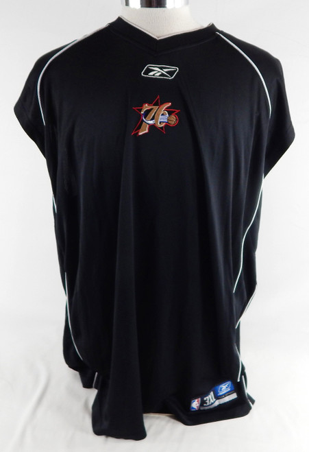 2003-04 Philadelphia 76ers Samuel Dalembert #1 Game Used Black Tank Top Shirt 4