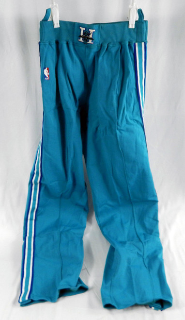 1990-91 Charlotte Hornets #10 Game Used Teal Basketball Warm Up Pants 34 P107957