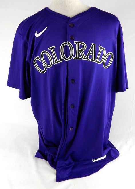 2025 Colorado Rockies Blank Game Issued Purple Jersey 52 901