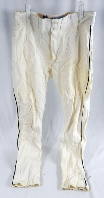 2000 Pittsburgh Pirates # Game Used White Baseball Pants Size 36 007