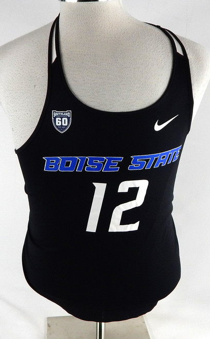 2018 Boise State Broncos #12 Game Used Black Jersey 60th P Beach Volleyball M 9