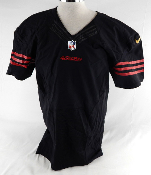2015 San Francisco 49ers Blank Game Issued Black Jersey Color Rush 44 587