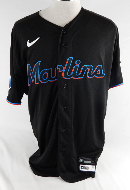 2023 Miami Marlins Sandy Alcantara #22 Game Issued Black Jersey 46 160