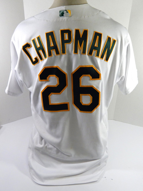 2019 Oakland A's Athletics Matt Chapman #26 Game Used White Jersey 150 P HR 4