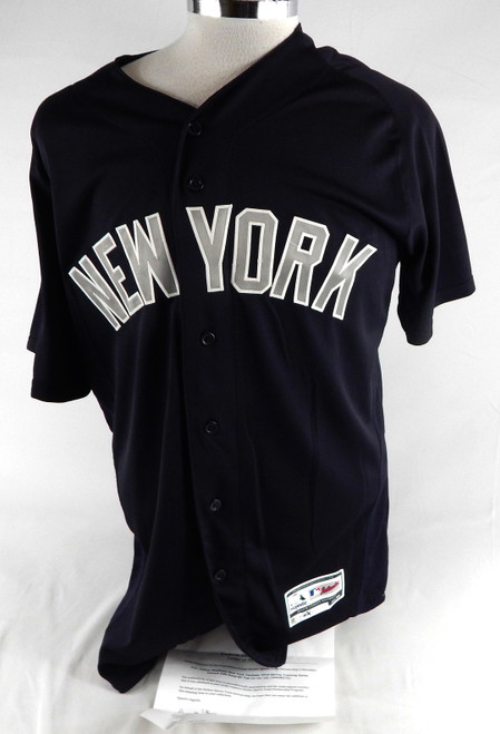 2018 New York Yankees Justus Sheffield #86 Game Issued P Used Navy Jersey ST P 6