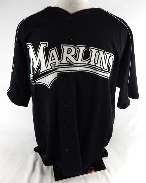 2003-06 Florida Marlins Lincoln Holdzkom #78 Game Used Black Jersey BP ST XXL 64