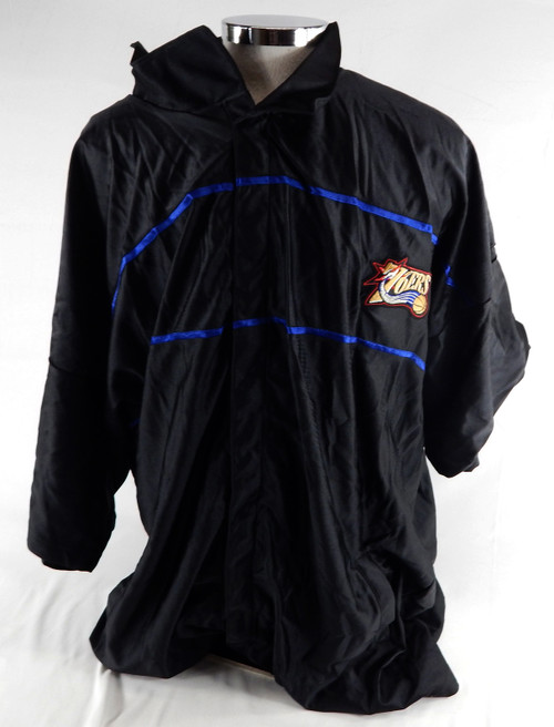 1990s Philadelphia 76ers Game Issued Black Warm Up Jacket 52 762