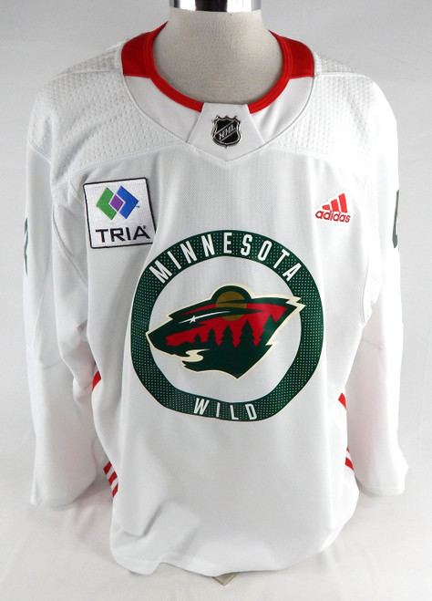 2023-24 Minnesota Wild Brenden Miller #44 Game Used White Practice Jersey 56 174