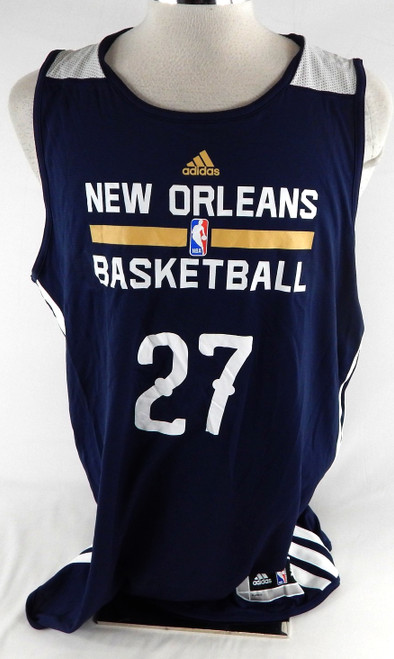2013-14 New Orleans Pelicans #27 Game Issued Navy Practice Jersey 2XL 575