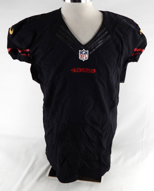 2015 San Francisco 49ers Blank Game Issued Black Jersey Color Rush 46 588