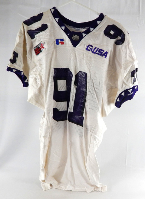2003 Texas Christian Frogs #91 Game Used White Jersey Fort Worth Bowl P 0