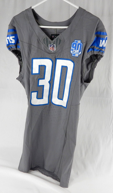 2023 Detroit Lions Khalil Dorsey #30 Game Issued Grey Jersey Color Rush 38 349