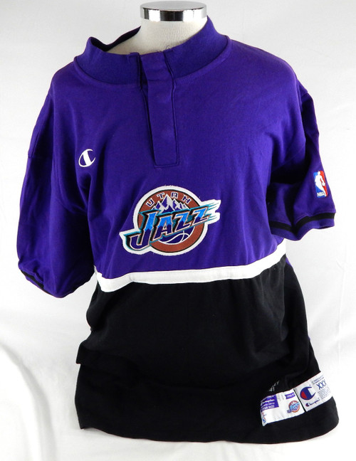 1998-99 Utah Jazz Thurl Bailey #41 Game Used Purple Shooting Shirt XXXL 598