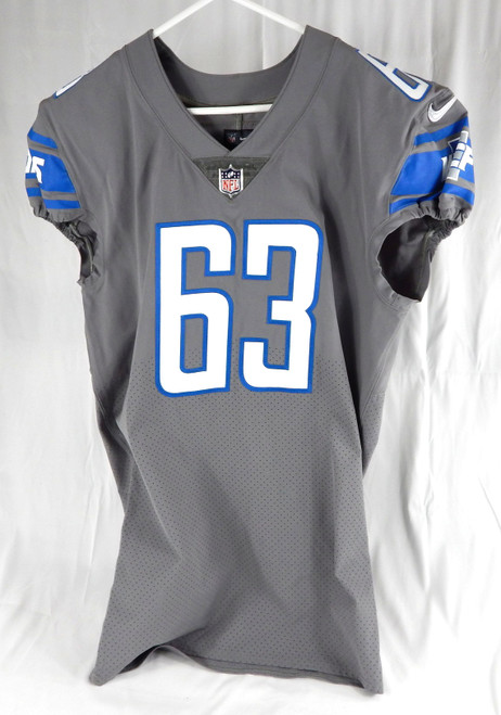 2019 Detroit Lions Beau Benzschawel #63 Game Issued Grey Jersey 46 371