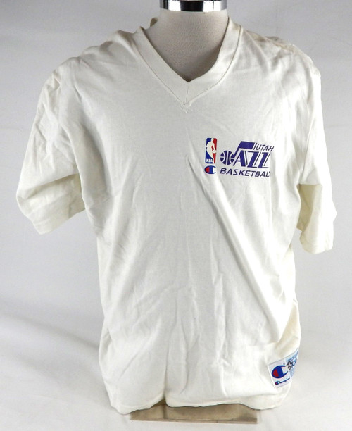 1994-95 Utah Jazz #33 Game Issued Pos Used White Training shirt XXL 605