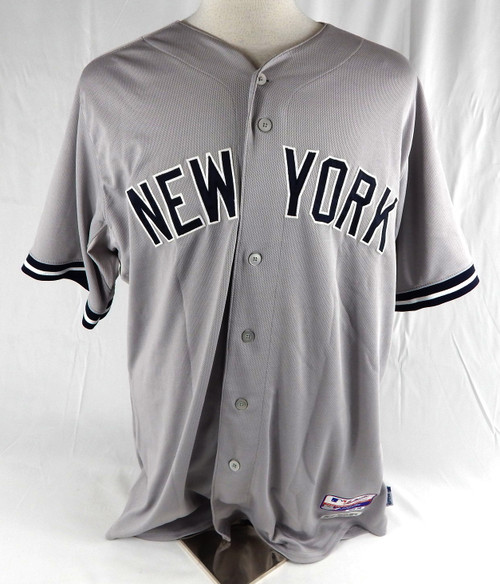 2015 New York Yankees Jeff Pentland #61 Game Issued P Used Grey Jersey 8 Berra P