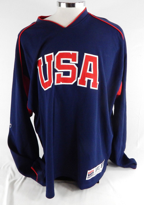 2000s Team USA Basketball Game Issued Navy Shooting Shirt 2XL 655
