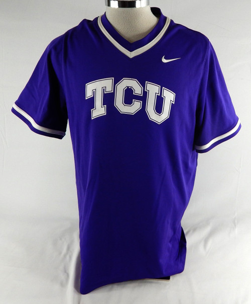 2023 Texas Christian TCU Frogs #25 Game Used Purple Practice Jersey Baseball L 5