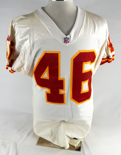 1999 Kansas City Chiefs Kenny Haslip #46 Game Issued White Jersey 40 670