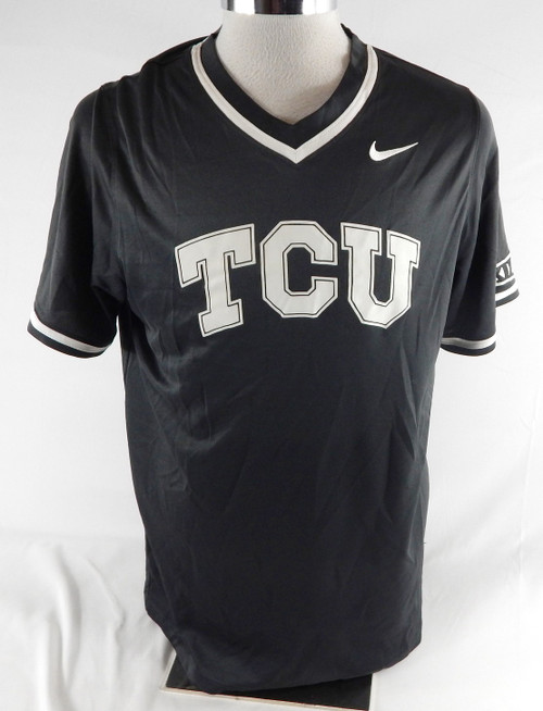 2020 Texas Christian TCU Frogs #46 Game Used Grey Practice Jersey Baseball L 701
