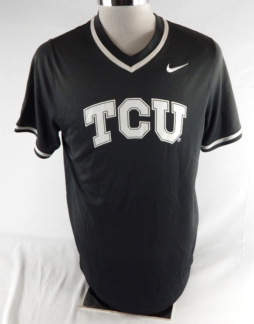 2020 Texas Christian TCU Frogs #55 Game Used Grey Practice Jersey Baseball L 711