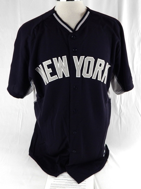 2014 New York Yankees Larry Rothschild #58 Game Issued P Used Navy Jersey BP ST4