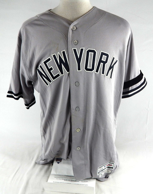 2017 New York Yankees Bryan Mitchell #66 Game Used Grey Jersey 46 136