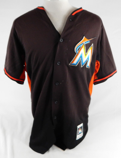 Miami Marlins Martinez #44 Game Used Black Jersey ST BP 48 211
