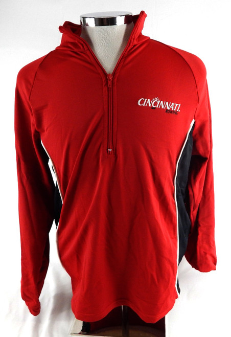2000s Cincinnati Bearcats #21 Team Issued Red Pullover Shirt Rowing M 728