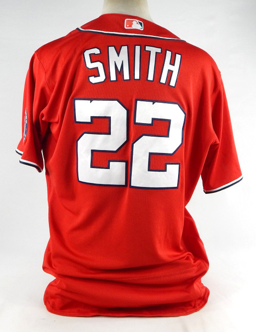 2023 Washington Nationals Dominic Smith #22 Game Issued Red Jersey 48 DP77481