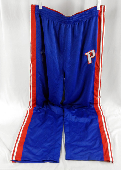 2009-10 Detroit Pistons Game Used Blue Basketball Warm Up Pants Size 3XL P106695