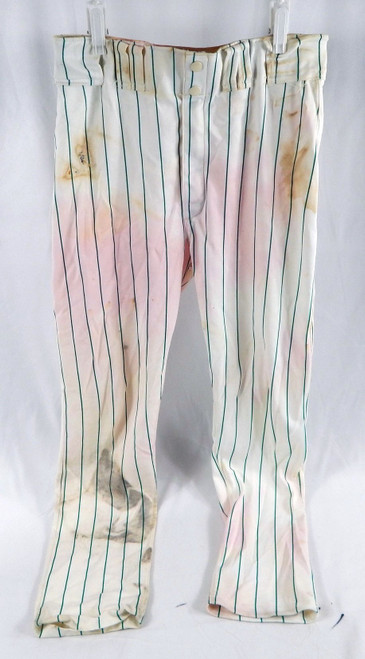 1999 Florida Marlins Bera #6 Game Used White Baseball Pants Size 34 705