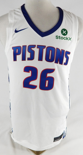 2024-25 Detroit Pistons Zakai Zeigler #26 Game Issued P Used White Jersey SL M 0