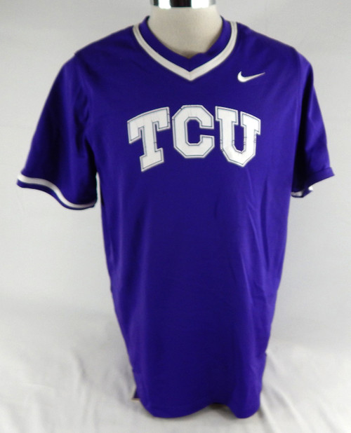 2023 Texas Christian TCU Horned Frogs #8 Game Used Purple Jersey Baseball L 514