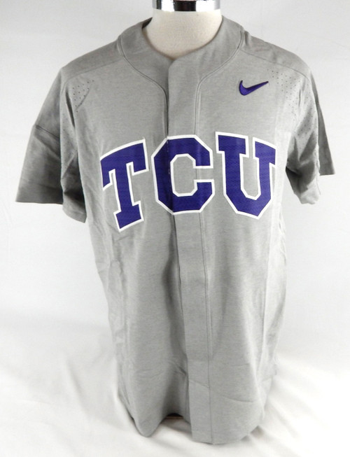 2017 Texas Christian TCU Horned Frogs Blank Game Issued Grey Jersey Baseball 7