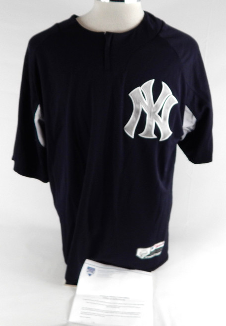 2018 New York Yankees Domingo German #65 Game Issued Used Navy Pullover Jersey 1