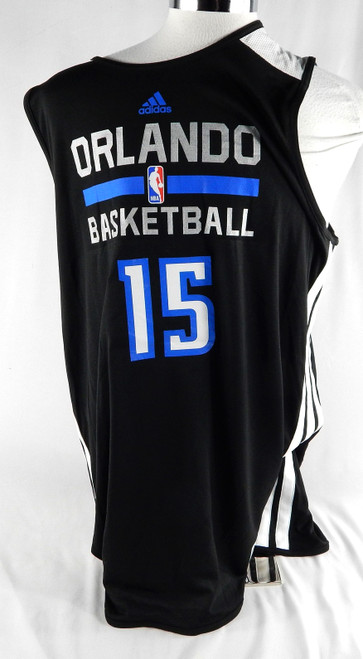 2013-14 Orlando Magic #15 Game Used Black Practice Jersey 3XL DP89424